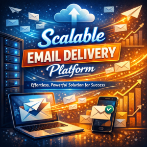 Illustration of Scalable Email Delivery Platform: Effortless, Powerful Solution for Success