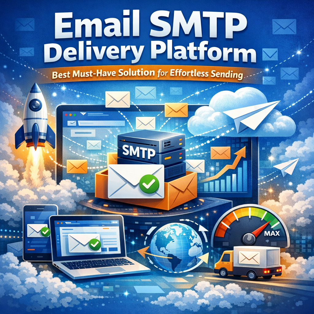 Illustration of Email SMTP Delivery Platform: Best Must-Have Solution for Effortless Sending