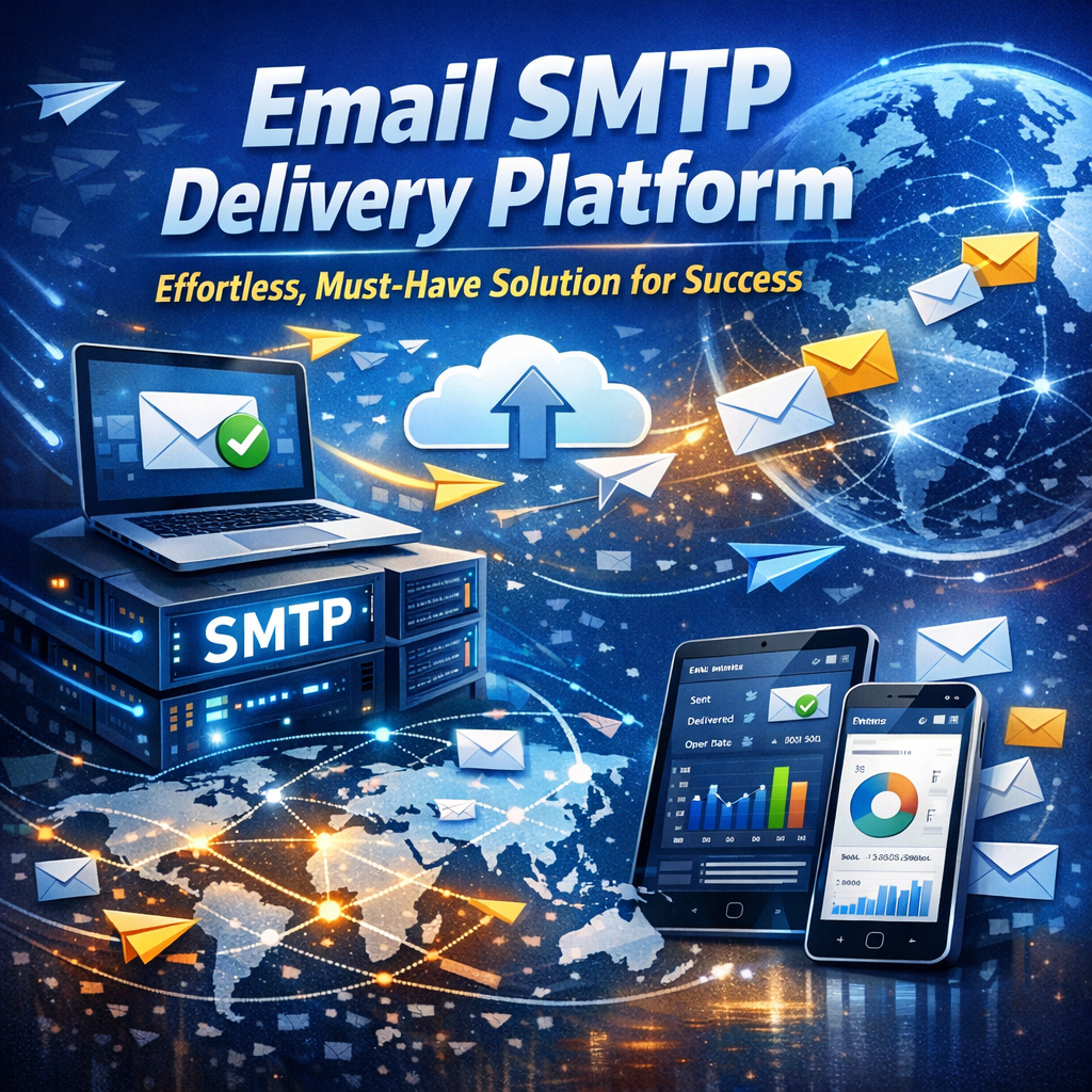 Illustration of Email SMTP Delivery Platform: Effortless, Must-Have Solution for Success