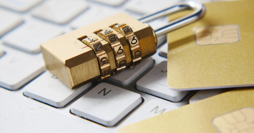 Email authentication security concept with digital locks and verification shields representing SPF, DKIM, and DMARC protocols