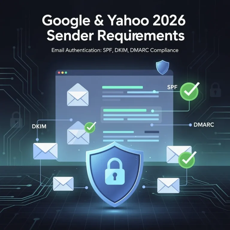Google and Yahoo 2026 sender requirements update - email authentication compliance with SPF, DKIM, and DMARC