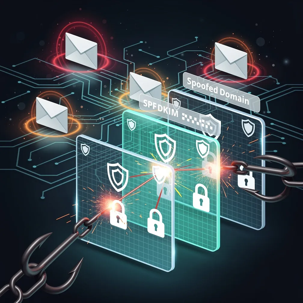 Email security threat landscape 2026 showing phishing, spoofing, and authentication protocol defenses