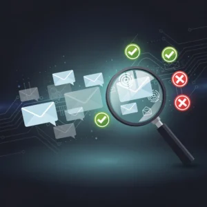 Email deliverability myths vs facts - magnifying glass revealing truth about common email sending misconceptions